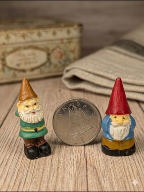 Miniature Resin Gnome Figurine Set